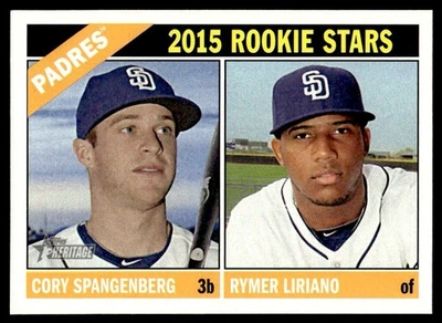 Cory Spangenberg RC/Rymer Liriano RC 2015 Topps Heritage #49 San Diego Padres Foto 1 de 2