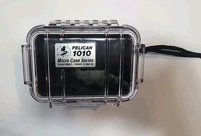 Pelican 1010 Micro Case Series Waterproof Hard Case Clear & Black - Image 1 of 4