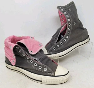 Vintage Donna 10 Uomo 8 Grigio Rosa Polpaccio Alte Converse All Star Chuck Taylors - Foto 1 di 8