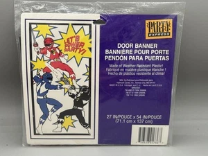 Mighty Morphin Power Rangers Vintage Party DOOR BANNER 1994 NEW - Picture 1 of 2