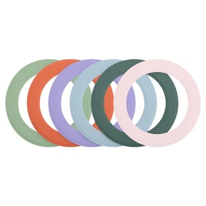 6Pcs Magnetic Sticker Ring, Orange/Pink/Purple/Blue/Green/Light Green - Zdjęcie 1 z 8