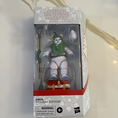 Figura de acción Star Wars The Black Series Ewok Holiday Edition Navidad escala 6" Foto 1 de 4