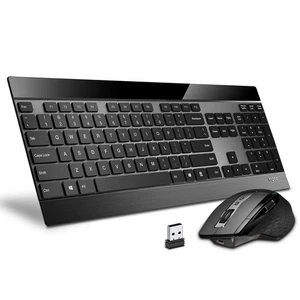 Wireless Keyboard and Laser Mouse Combo,Multi Device (Bluetooth 4.0+3.0+2.4G)... - Picture 1 of 9