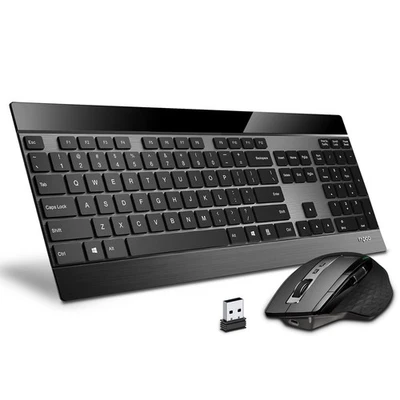 Wireless Keyboard and Laser Mouse Combo,Multi Device (Bluetooth 4.0+3.0+2.4G)... - Image 1 of 4