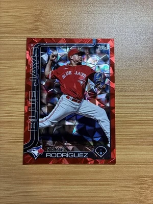 2025 Topps Series 2 Red Diamanté 1/5 Yariel Rodriguez Blue Jays SSP - Image 1 of 2