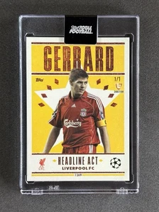 2024-25 Topps UEFA Total Football Steven Gerrard 1/1 Headline Act Liverpool - Bild 1 von 2
