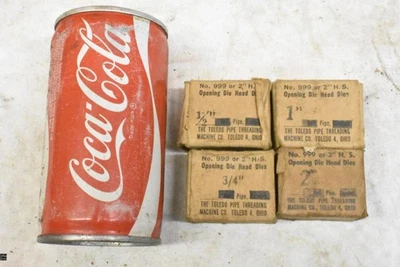 4 NOS Sets of Toledo Bolt Pipe Threading Dies 1/2" 3/4" 1" & 2" - Image 1 of 4