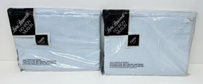 (2) NOS Lady Pepperell 70s Vintage Sheet Twin Flat Baby Boy Blue 39” X 75” - Image 1 of 4