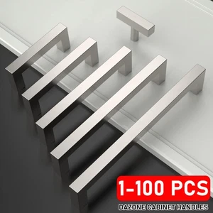 2"-10" Brushed Nickel Kitchen Cabinet Pulls Stainless Steel Drawer T Bar Handles - Picture 1 of 11