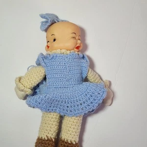 3-gesichtiger Puppe gehäkelter Körper und Outfit - Bild 1 von 10