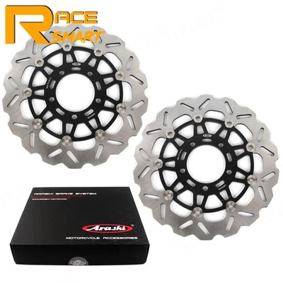 Rotores de freno delanteros para Kawasaki Ninja ZX6R 2005-2016 ZX6RR 05-06 ZX10R 2004-2007 Foto 1 de 4