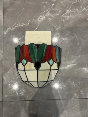 Tiffany Style Wall Light Stained Glass Shade - Image 1 of 4