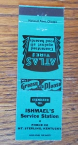 CUBIERTA DE CERILLAS DE GASOLINERA ESTÁNDAR DE ISMAEL: MT. STERLING, KY MATCHCOVER -B22 - Imagen 1 de 2