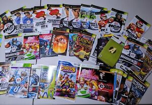Large Lot of Xbox 360 / Xbox / Wii Game Manuals Cover Art