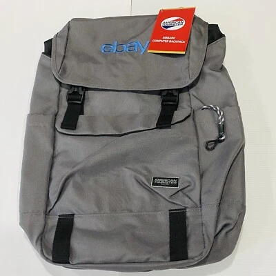 全新 American Tourister Embark 电脑背包 徽标 灰色 eBay 开放 2023 Swag — 第 1/4 张图片