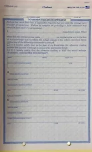 Odometer Disclosure Statement ODOM-103N (100 per pack) (R75) - Picture 1 of 2