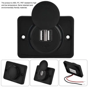 Dual USB Port Socket 3.1A 12V/24V LED Waterproof For Car Motorcycle - Photo 1 sur 9