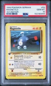 PSA 10 MAGNETILO MAGNEMITE 53 BASE SET GERMAN 1ST EDITIOM POKEMON GEM MINT - Picture 1 of 2