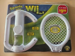 Wii Sports Nintendo Game kit Family Golf Tennis Baseball Wheel Controller 5 in 1 - Picture 1 of 2