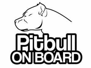 Pegatina Pitbull on Board perro 2 uds JDM Decal Auto Sticker 16 x 13,9 cm - Imagen 1 de 5