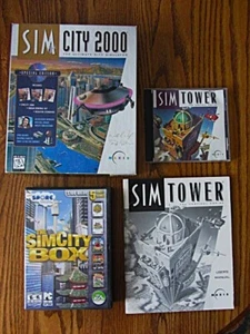 Sim City 2000, Tower & Sim City Box Bundle Original Vintage PC CD Rom Circa 1993 - Picture 1 of 6