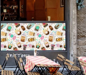 3D Bubble Tea H511 Perlentee Milchtee Laden Fensteraufkleber Tapeten Wandbild Ho - Picture 1 of 10