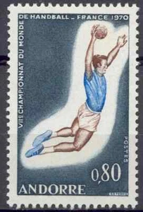 French Andorra 1970 Yvert 201 Sports Handball MNH VF - Picture 1 of 1