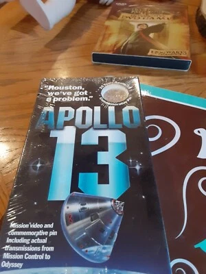 ORIGINAL SEALED Apollo 13 with 25 year Commemorative Pin VHS Tape  - Image 1 of 3