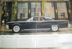 1961 61 Lincoln Continental rivista media 2-pg pubblicità auto - "Pura eleganza" - Foto 1 di 1