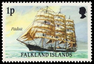 FALKLAND ISLANDS 485 - Sailing Ships "Padua" (pb85085) - Picture 1 of 1