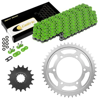 Kit de cadena de transmisión y piñones de junta tórica verde para Yamaha R1 YZF-R1 2004-2008 Foto 1 de 4