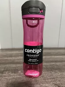 Contigo Borraccia 24 Oz Autopop Coperchio Antiperdite Rosa NUOVO - Foto 1 di 5