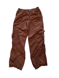 Urban Outfitters BDG Womens Y2K Cargo Pants Brown Wide Leg Baggy Skate Sz S - Picture 1 of 4