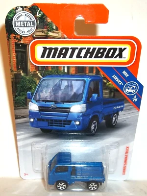 Camión Matchbox 2019 1:64 MBX servicio 6/20 azul 2014 Subaru Sambar Foto 1 de 4