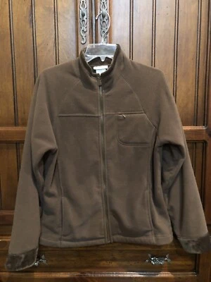 Tweeds Brown Full Zip Up Fleece Jacket Women’s Size Large Fall Winter - Image 1 of 3