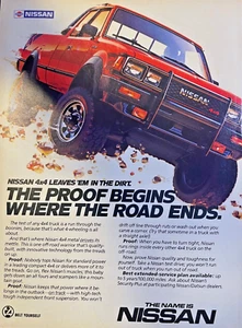 1985 Magazine Advertisement Nissan 4x4 Pickup Trucks - Picture 1 of 2