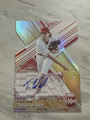 2019 Elite Extra Edition Autographs Status Die Cut Red #171 Thad Ward Auto /75 - Image 1 of 2