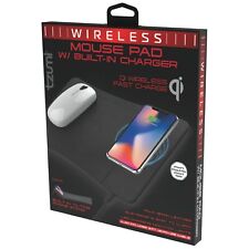 Tzumi Wireless Charging Pad & Rechargeable Wireless Mouse w/Built-in Qi Charging