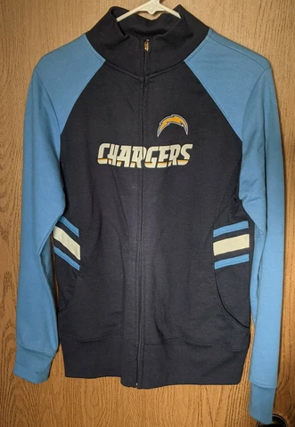 Los Angeles Chargers NFL Team Apparel Women's Full-Zip Sweater Style Jacket L Cover