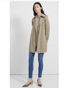 Theory Oaklane Short Trench Coat in Khaki. NWT. Size Large. Retail- $500 - Picture 1 of 9
