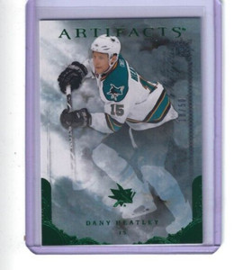 2010-11 Upper Deck Artifacts #72 Dany Heatley, Emerald Parallel, Serial #18/50