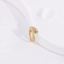 New fashion ring opening female green snake spirit elements eyes set earrings