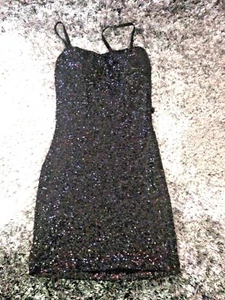 Kleid Slinky Damen Pailletten schwarz Einheitsgröße 36 A 40 Sling verstellbar - Bild 1 von 2