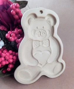 Cookie Mold Teddy Bear Pampered Chef Vintage 1991 Ceramic Cookie Art Bakeware - Picture 1 of 5