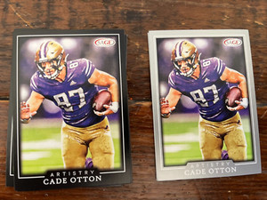 CADE OTTON Lot x12 cards from 2022 Sage Artistry Football RC +SILVERS #37