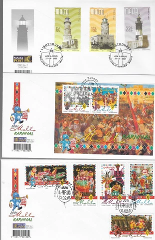 MALTA 2001-02(SEAHORSES) 15 DIFFERENT FIRST DAY COVERS. SG. 1195-1246.  (7215) Cover