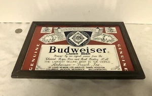 Vintage Backbar Budweiser Mirror/ Sign  - Picture 1 of 3