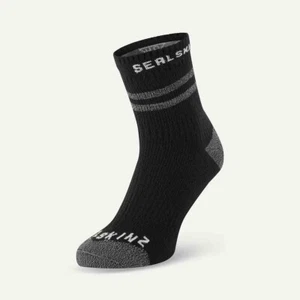 SealSkinz Mautby Waterproof Warm Weather Ankle Length Sock Hydrostop V2 - Black - Picture 1 of 3