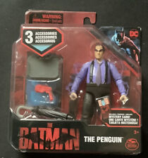 NEW SPIN MASTER DC THE BATMAN MOVIE PENGUIN 4" ACTION FIGURE with 3 Accessories