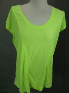 ZELLA SIZE XL WOMENS YELLOW ATHLETIC COTTON VISCOSE SHORT SLEEVE T-SHIRT T593 - Picture 1 of 8